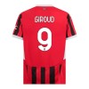 Maillot de Supporter AC Milan Giroud 9 Domicile 2024-25 Pour Enfant